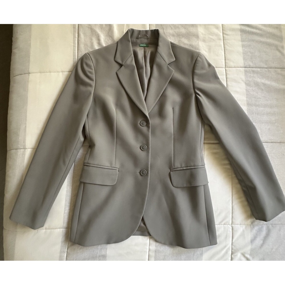 vintage united colors of benetton taglia 40 womens gray blazer jacket US 4